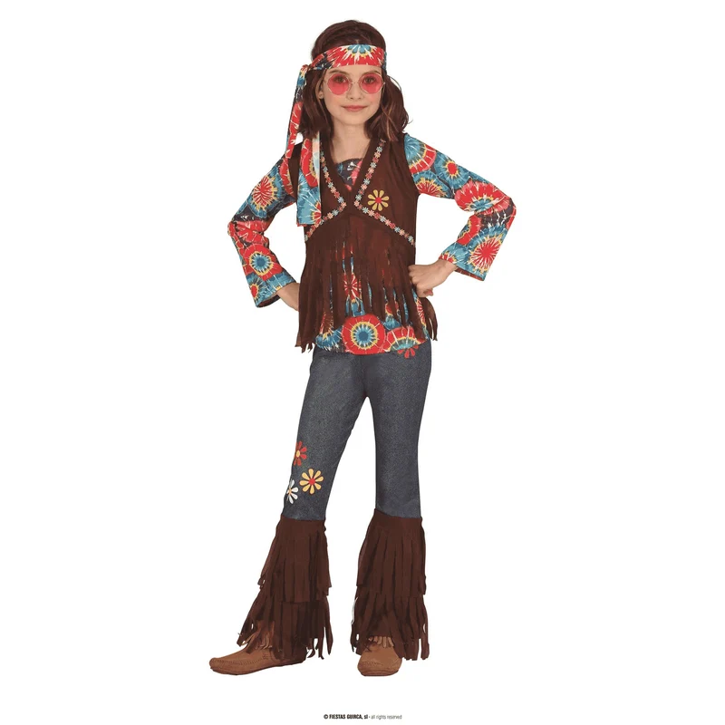 Disfraz Hippie Infantil Talla 7 a 9 años