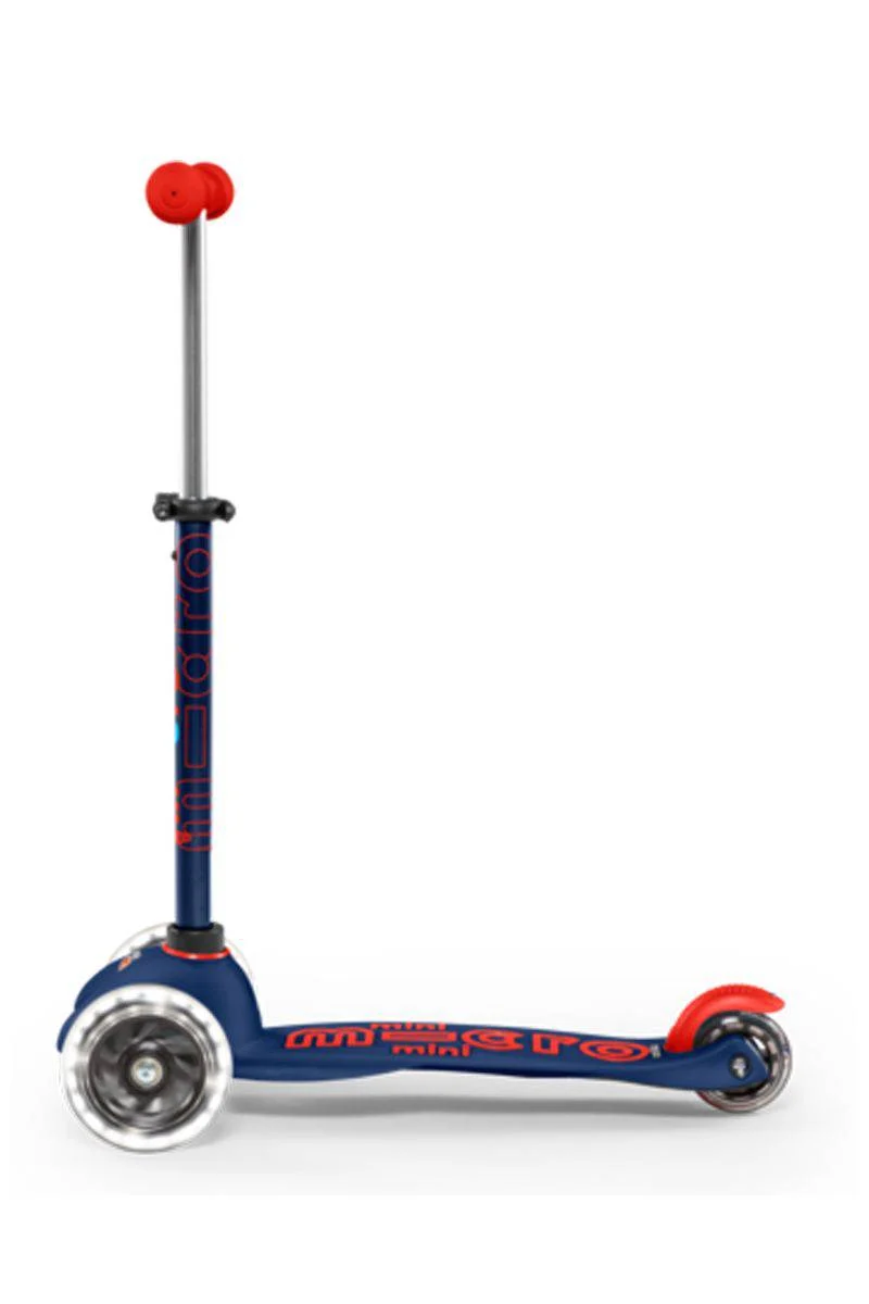 Patinete Mini Deluxe LED · Azul/Rojo