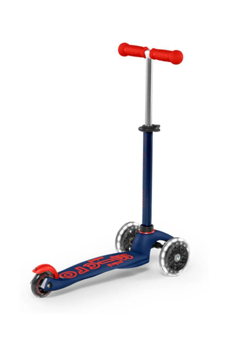 Patinete Mini Deluxe LED · Azul/Rojo