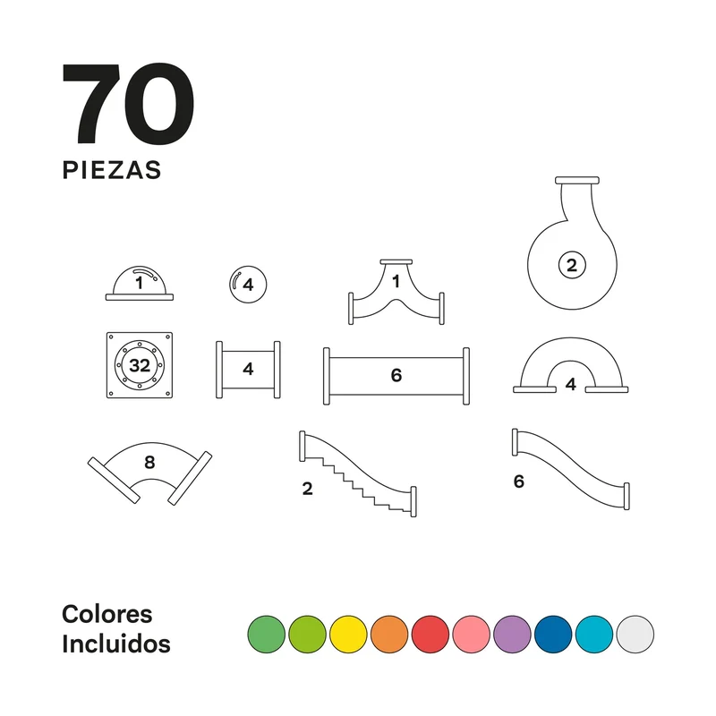 Imanix Tobogán 70 piezas · Braintoys