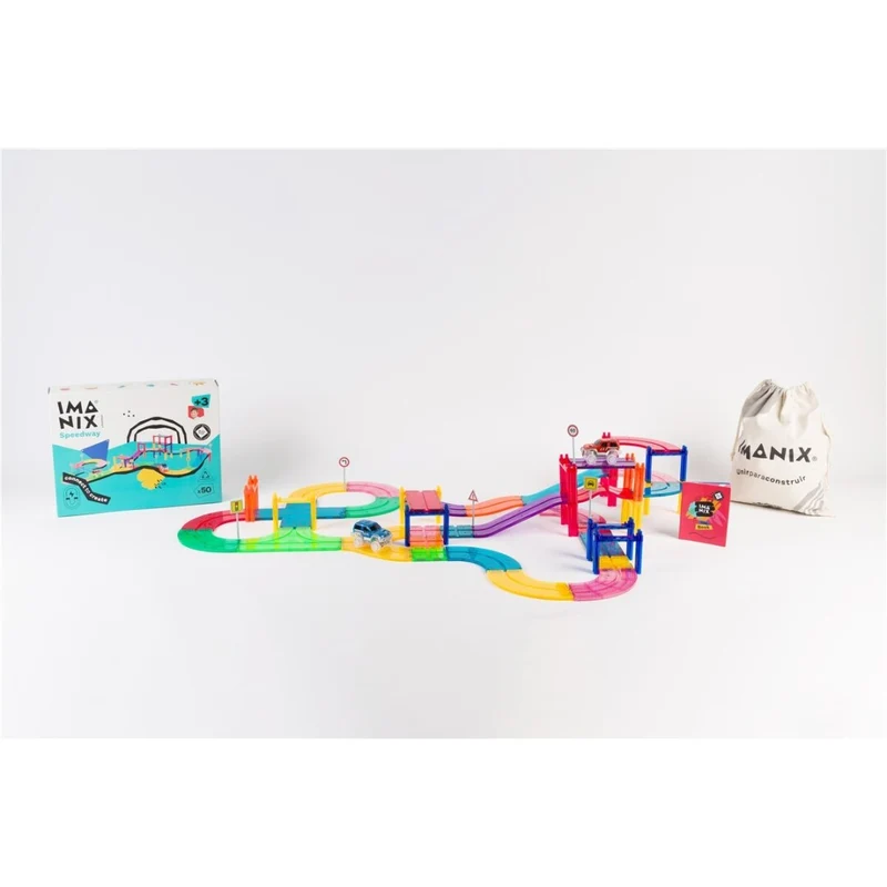 Imanix Pista de Carreras 50 piezas · Braintoys