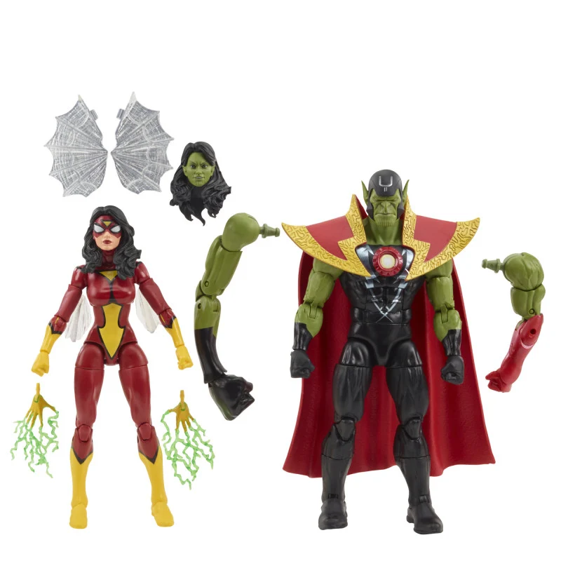 Set Figuras Articuladas Skrull Queen y Super-Skrull - Avengers Marvel Legends