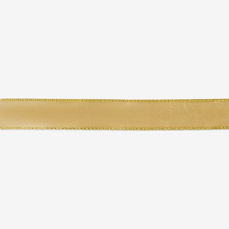 Gold satin ribbon - 10 m