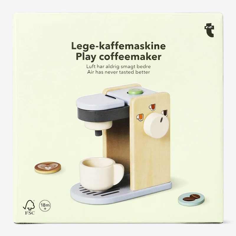 Wooden play coffee maker