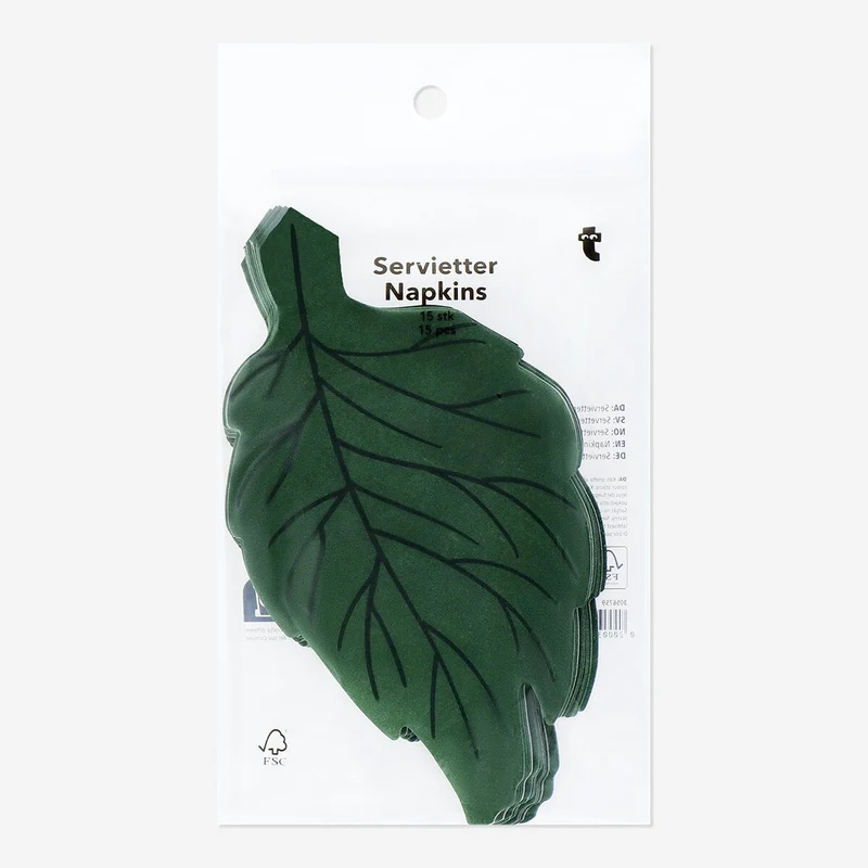 Leaf shaped Napkins - 15 pcs