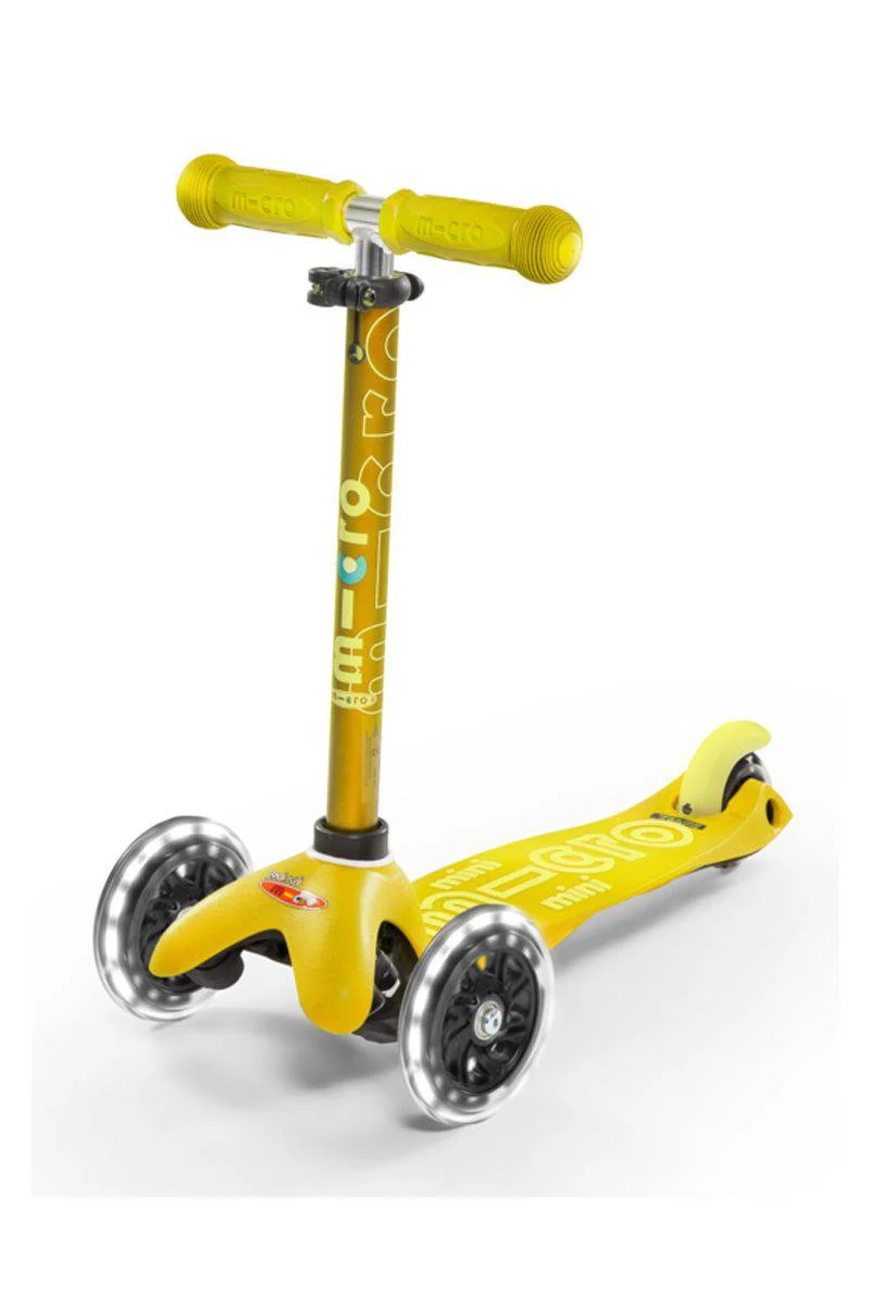 Patinete Mini Deluxe LED · Amarillo