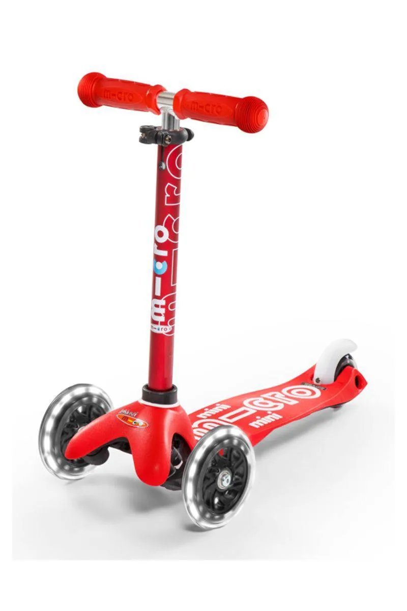 Patinete Mini Deluxe LED · Rojo