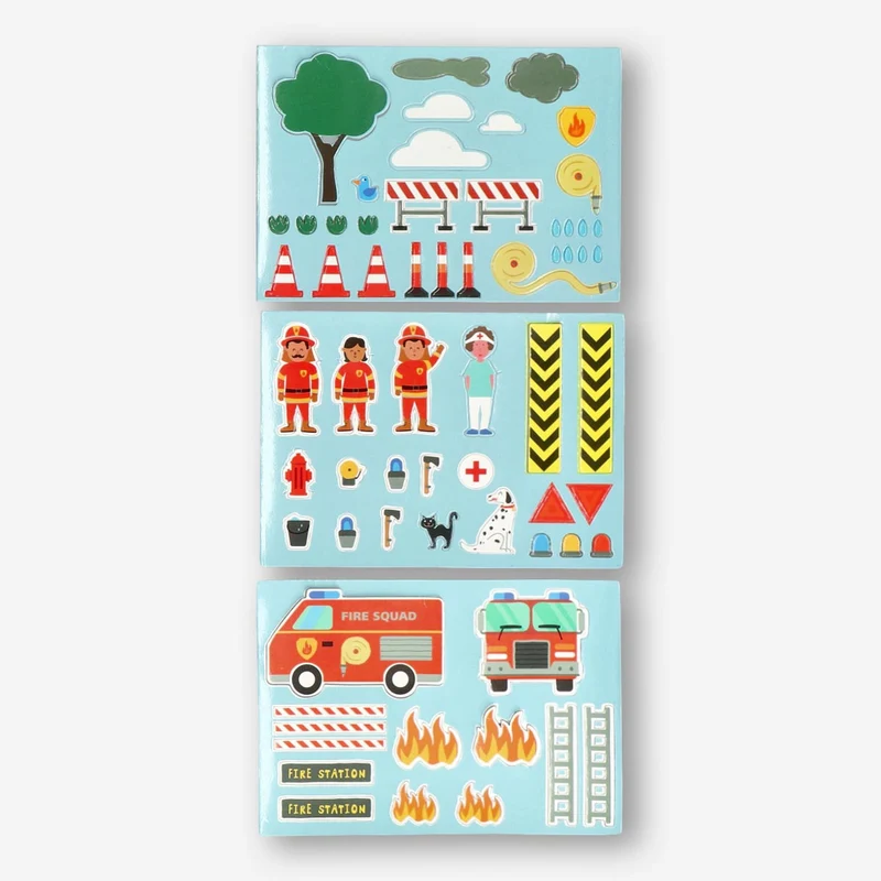 Magnetic book. Fire station