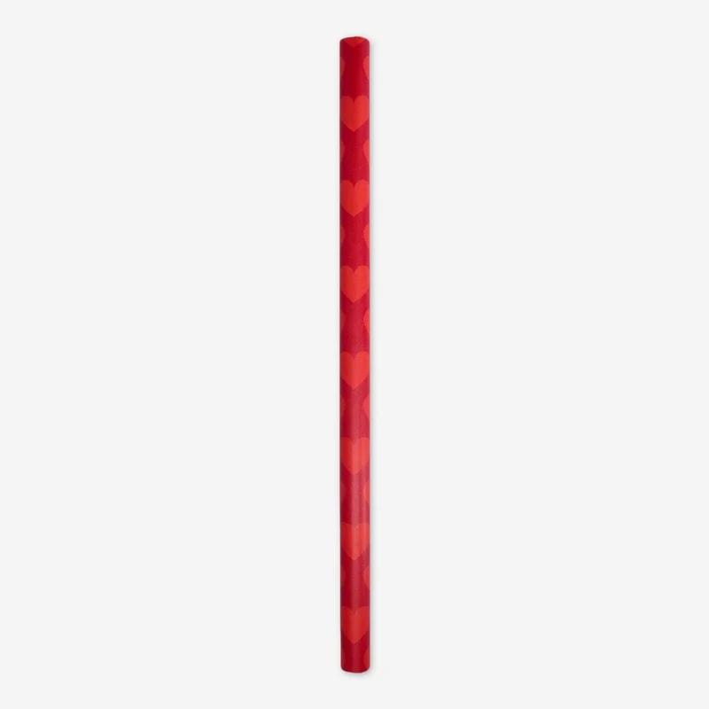 400 cm Wrapping paper - Red hearts