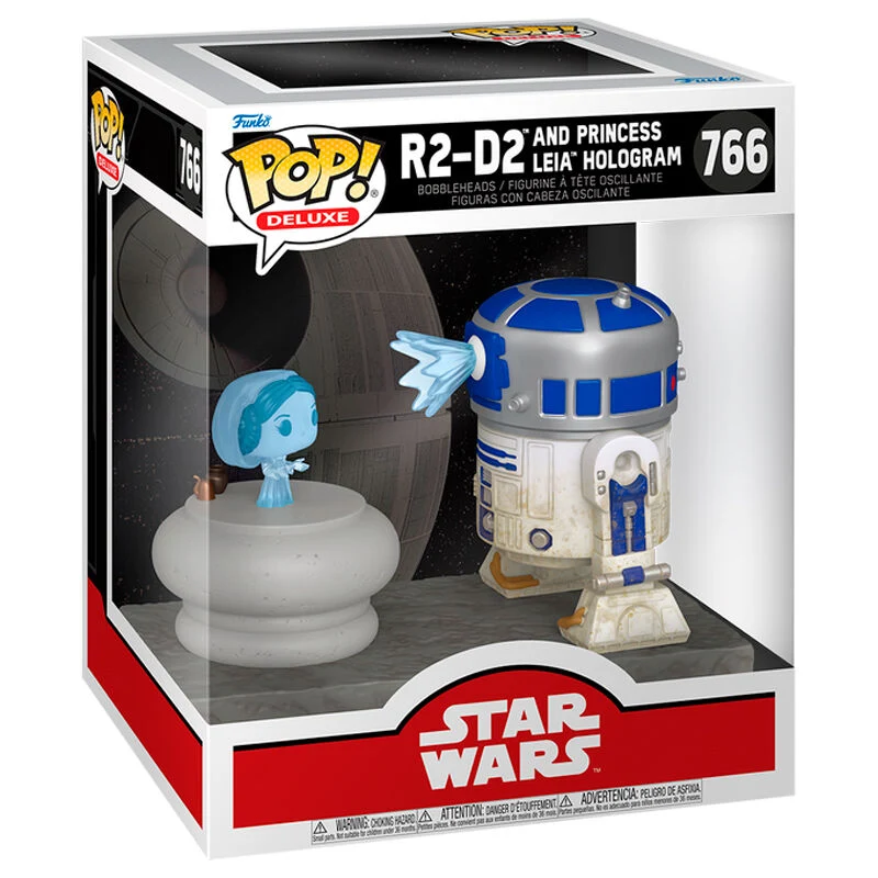 Funko Pop Deluxe R2D2 con Leia - Start Wars