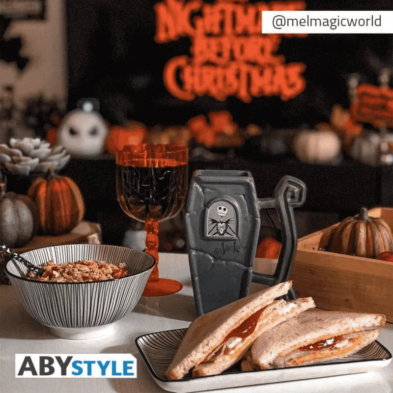 Pesadilla Antes de Navidad Taza 3D Ataúd de Jack 350 ml