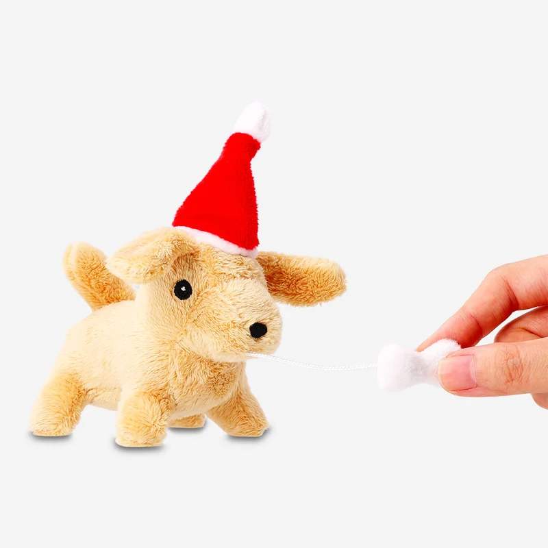 Plush toy - Dog with Christmas hat