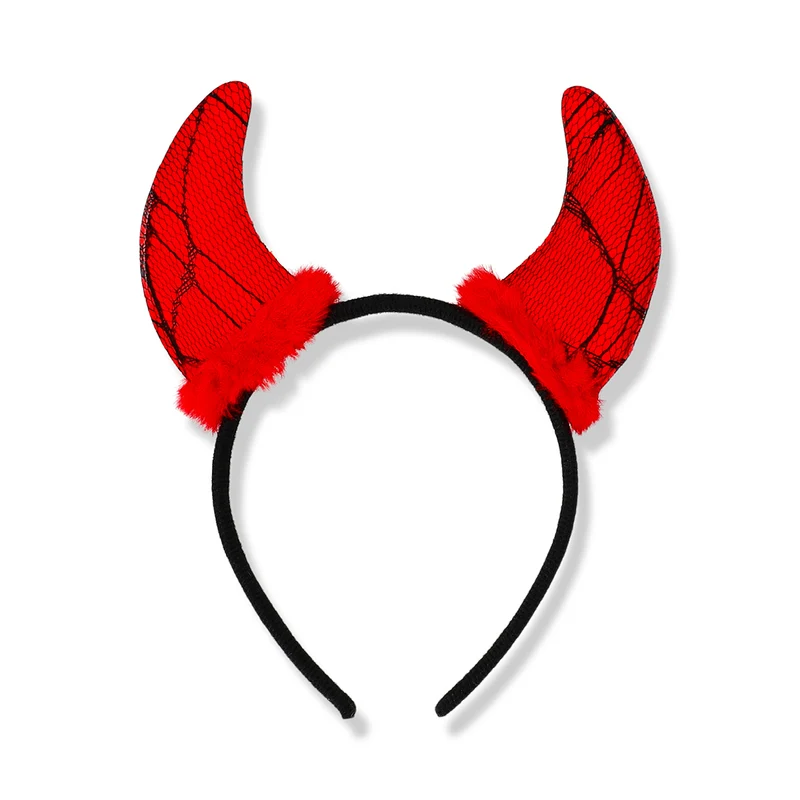 Costume hairband with devil horns - For adults