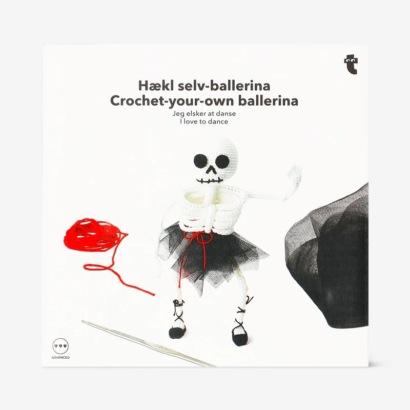 DIY crochet skeleton ballerina