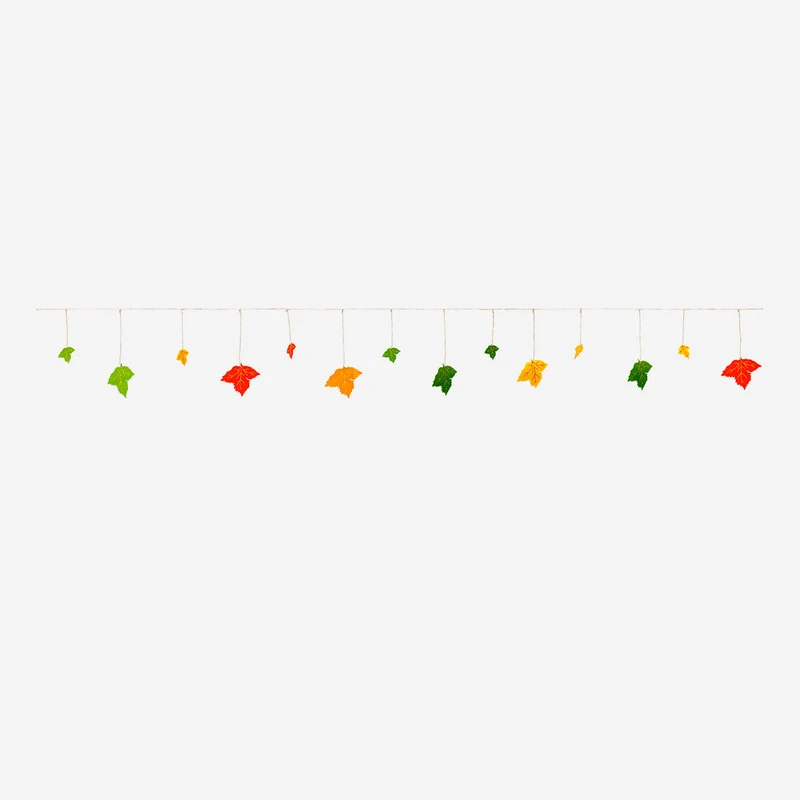 Felt garland with autumn leaves - 300 cm