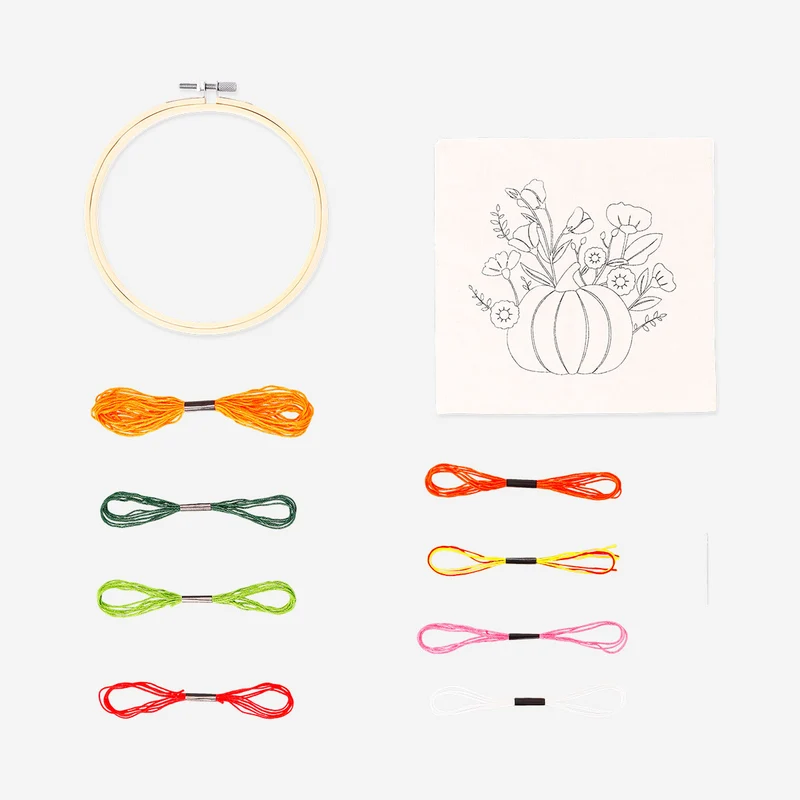 Embroidery kit - Autumnal print