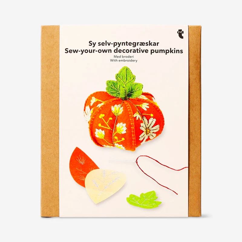 DIY pumpkins with embroidery