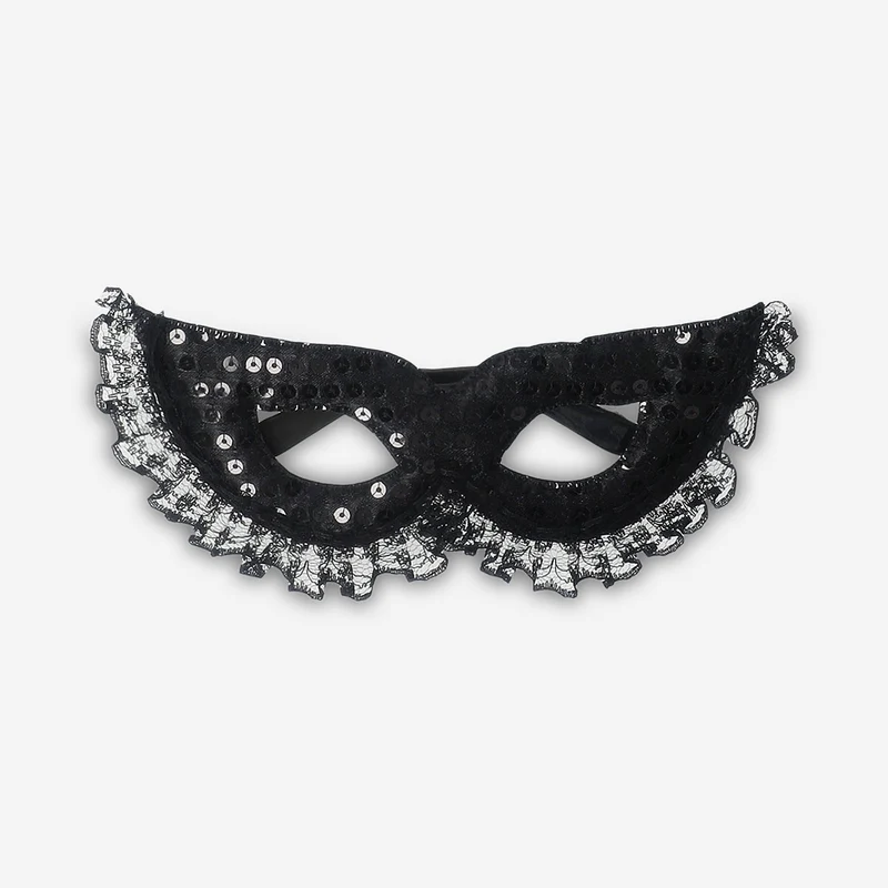 Black lace party glasses - For adults