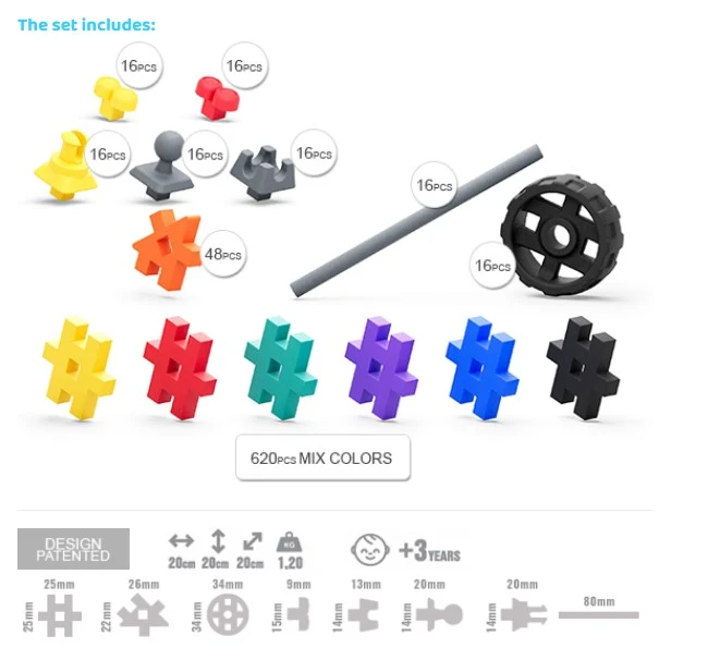 Bloques Meli · Basic Tech 780 piezas