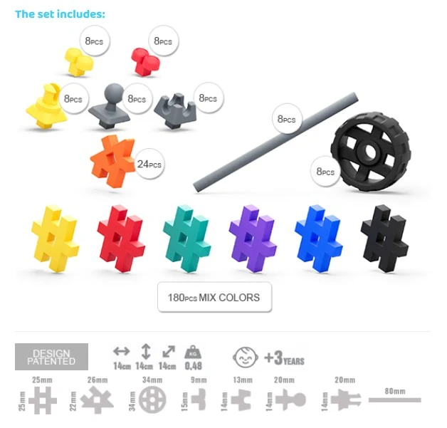 Bloques Meli · Basic Tech 260 piezas