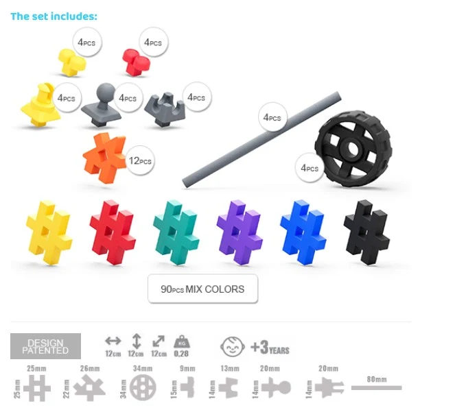 Bloques Meli · Basic Tech 130 piezas