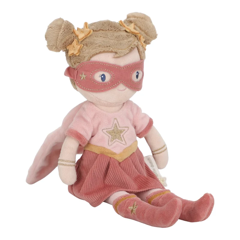Rosa Superheroína Muñeca Blandita · Little Dutch