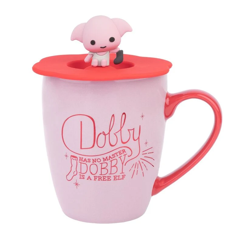 Taza con Tapa Dobby - Harry Potter