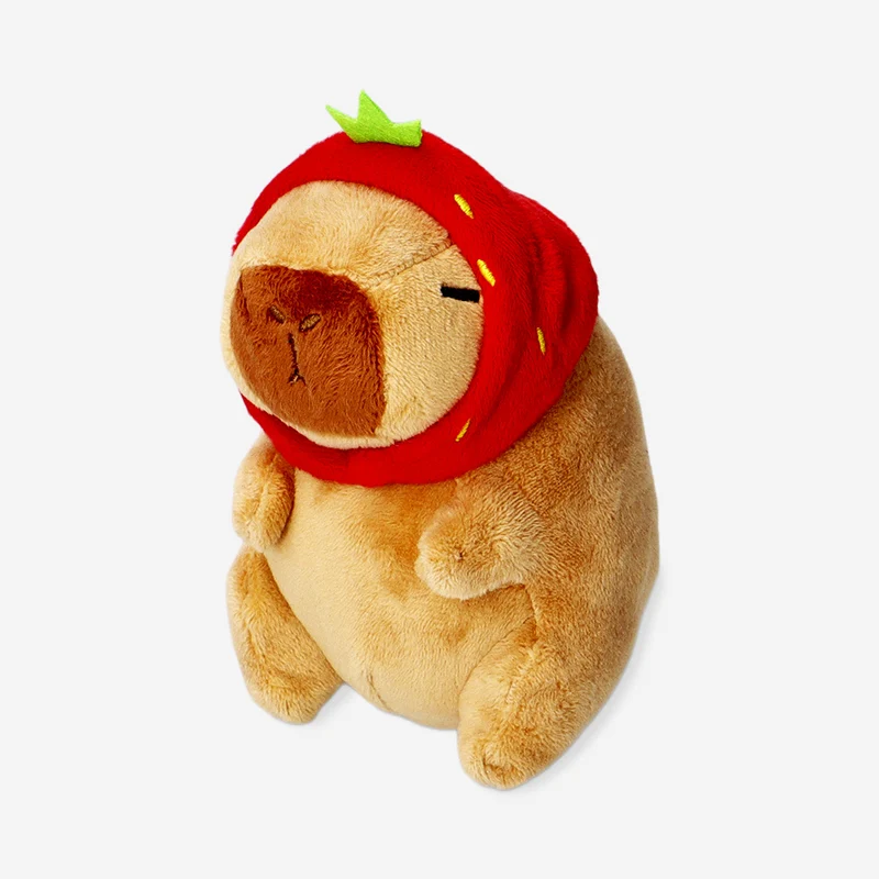 Plush toy - Capybara with strawberry hat