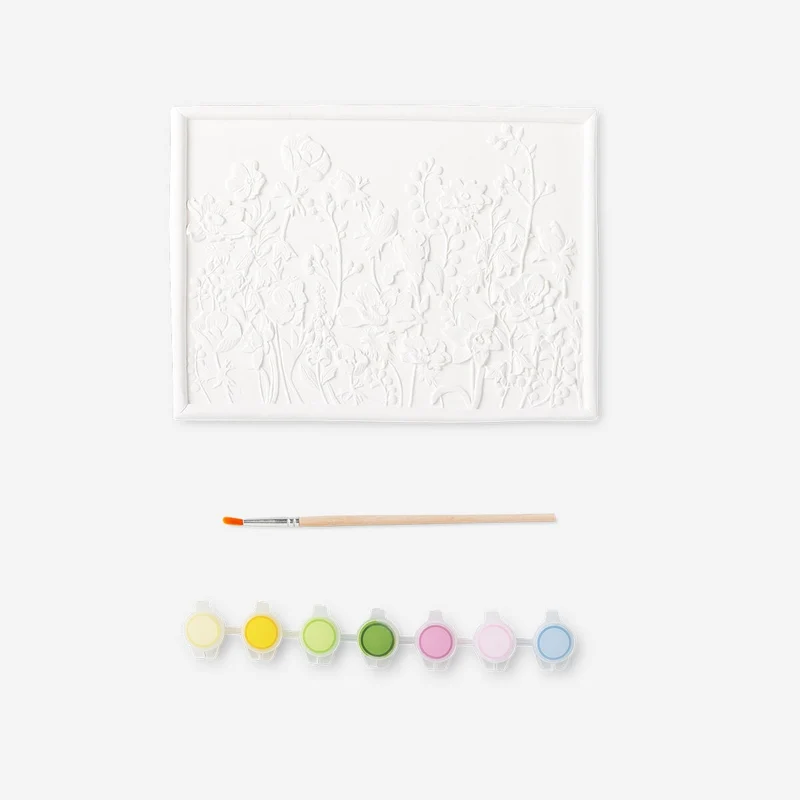 DIY plaster 3D flower artwork