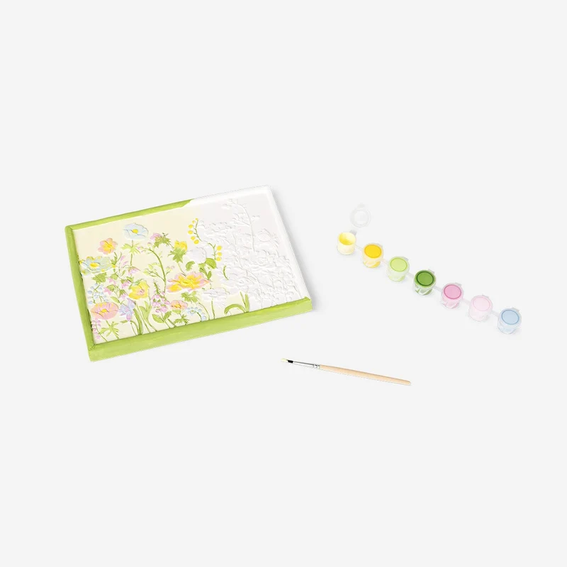 DIY plaster 3D flower artwork