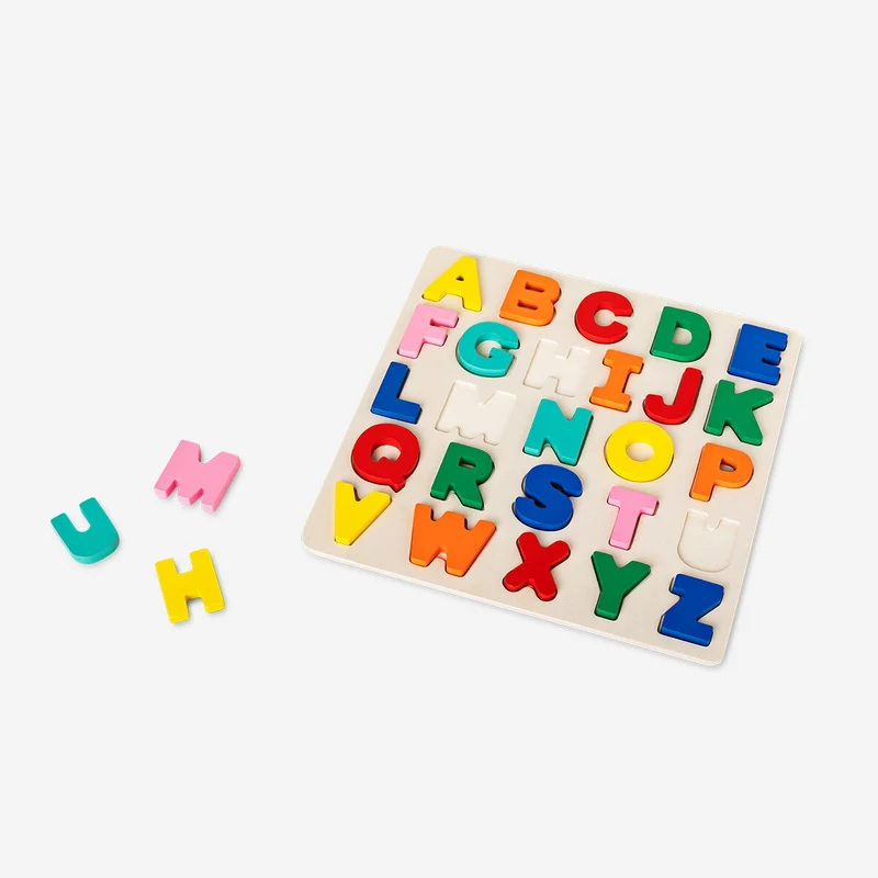 Wooden alphabet puzzle