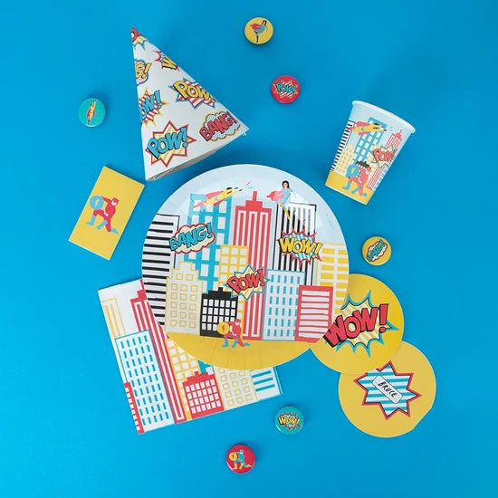 Pack 8 sombreros Superheroes · My Little Day