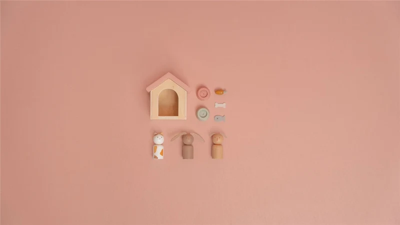 Set de Mascotas para Casa de Muñecas FSC · Little Dutch
