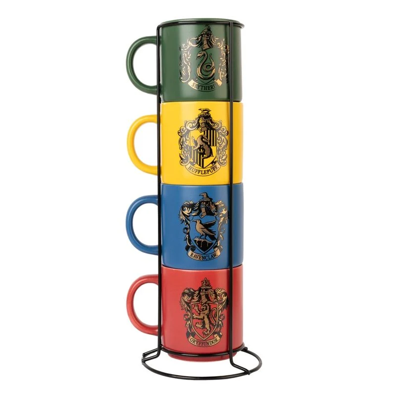 Set 4 Tazas Casas Hogwarts - Harry Potter 300ml