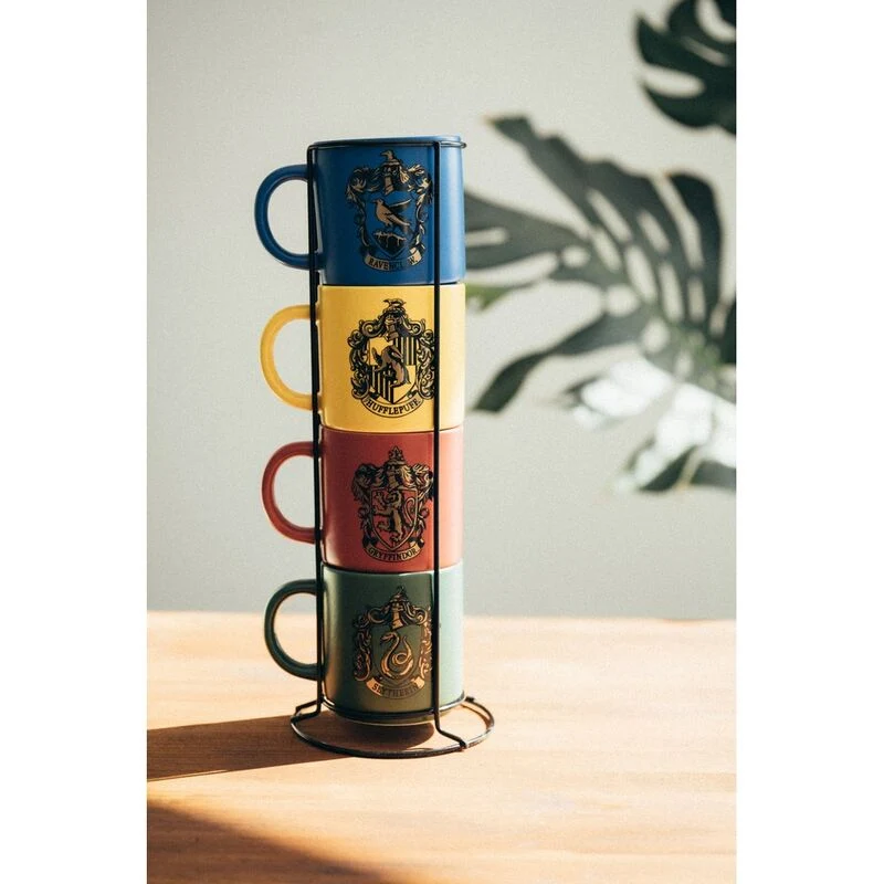 Set 4 Tazas Casas Hogwarts - Harry Potter 300ml