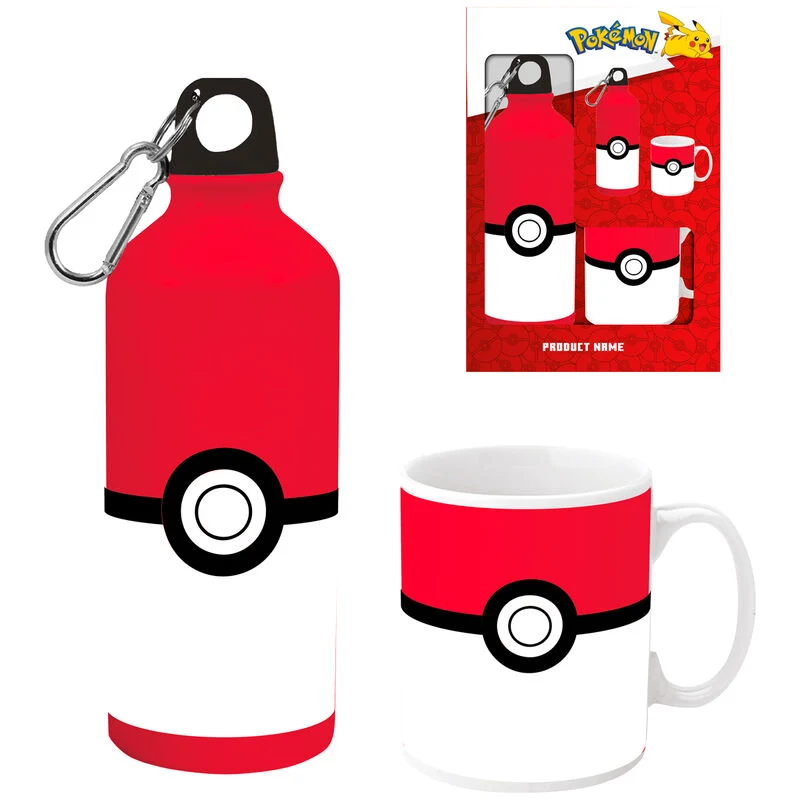 Set Cantimplora Aluminio y Taza Cerámica - Pokémon