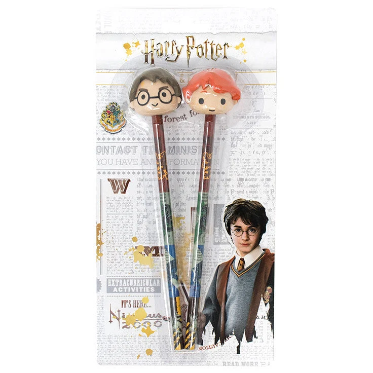 Set 2 Lápices con Goma 3D - Harry Potter