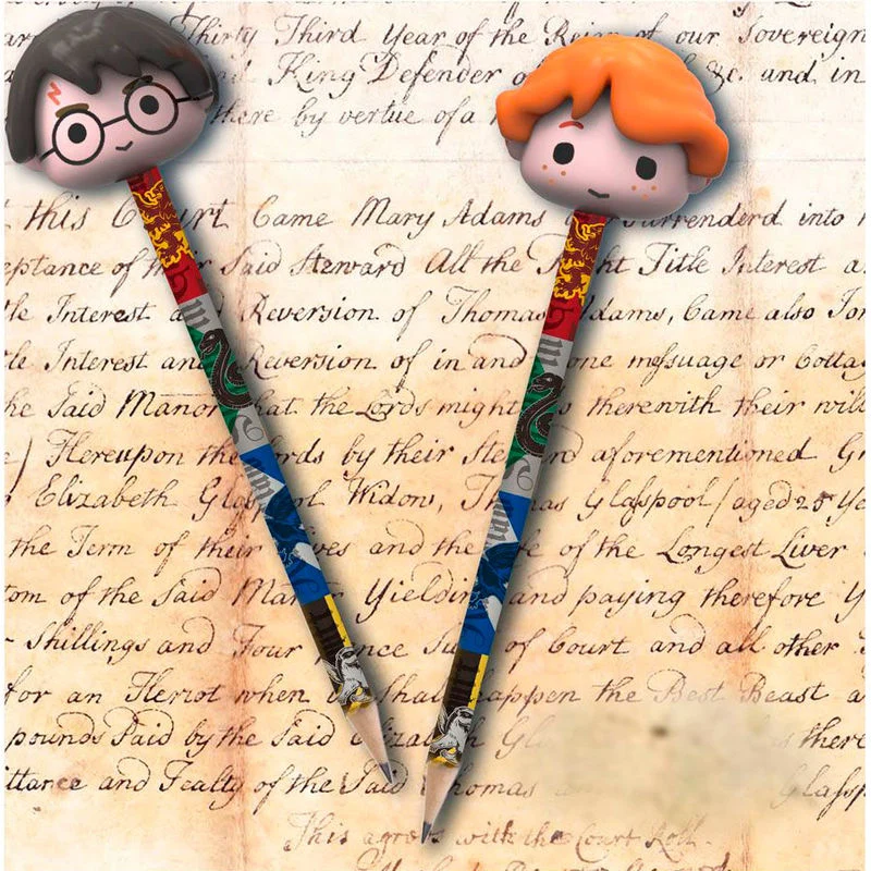 Set 2 Lápices con Goma 3D - Harry Potter
