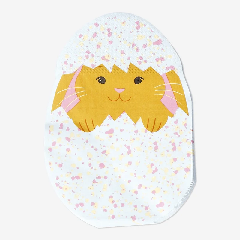 Easter egg with bunny napkins - 16 pcs