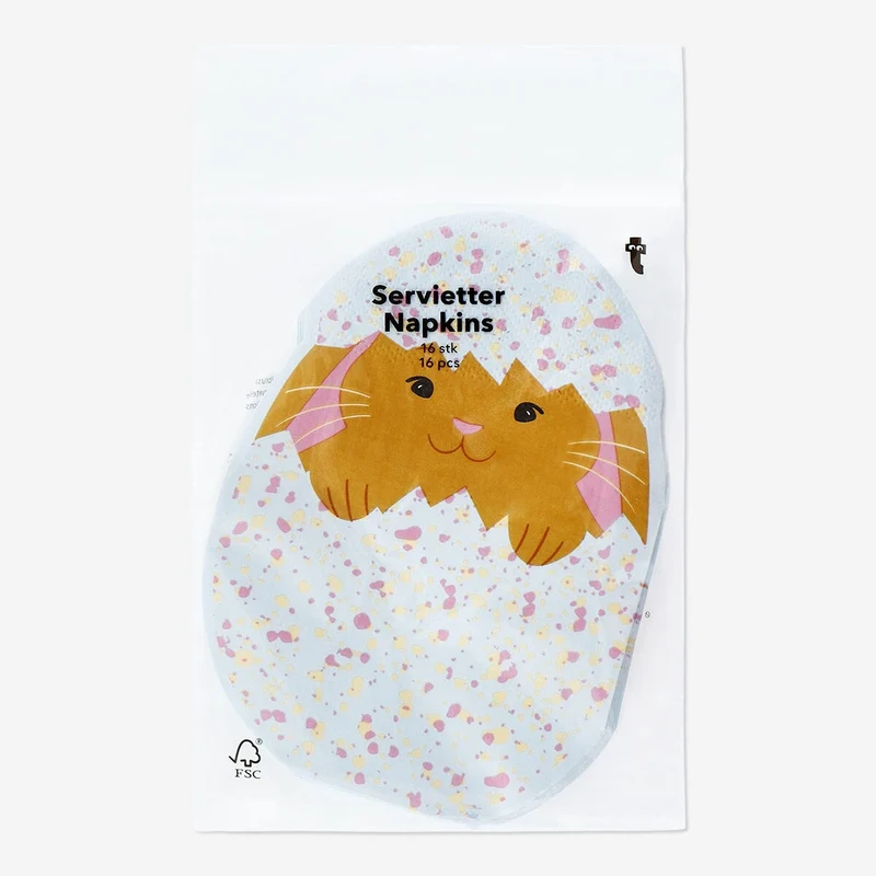 Easter egg with bunny napkins - 16 pcs