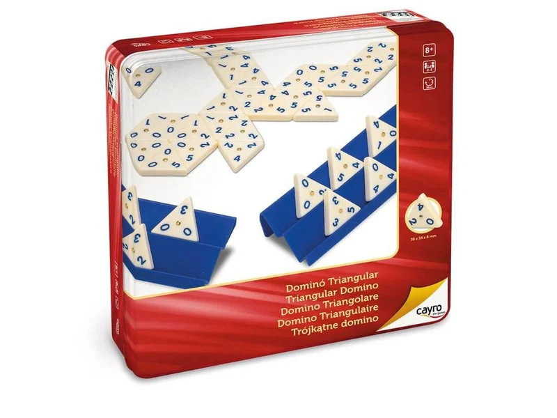 Domino Triangular Caja Metálica - Juego de mesa - Cayro - 2-4 jugadores - 8+ años - 30 min