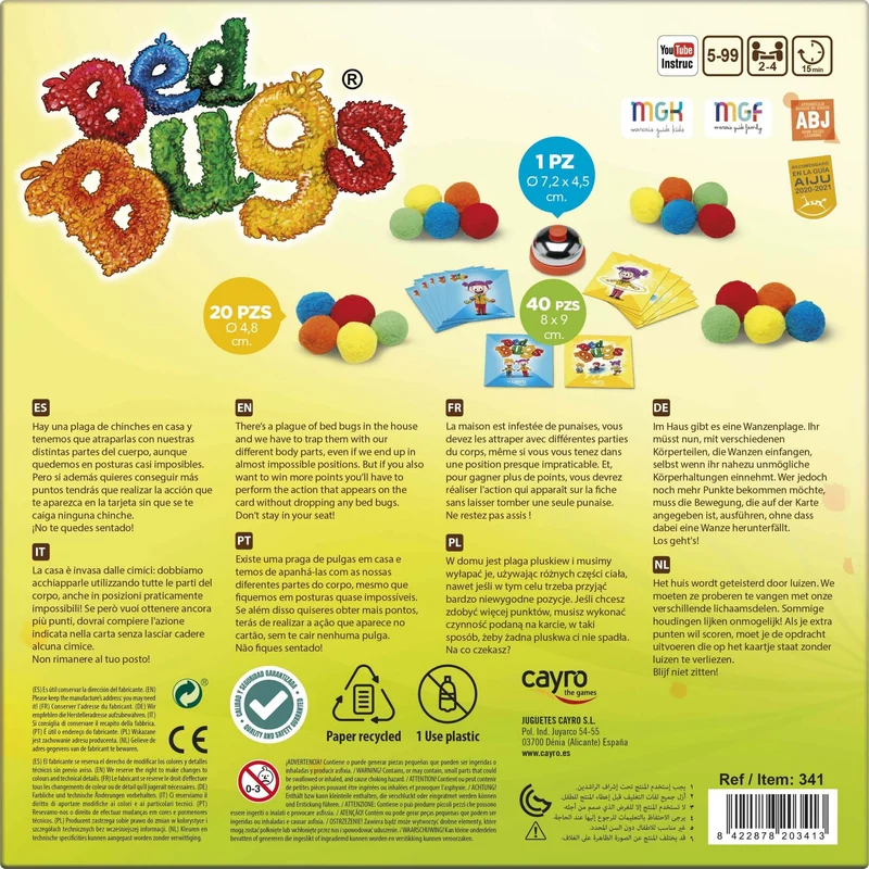 Bed Bugs - Juego de mesa - Cayro - 2-4 jugadores - 5+ años - 15 min