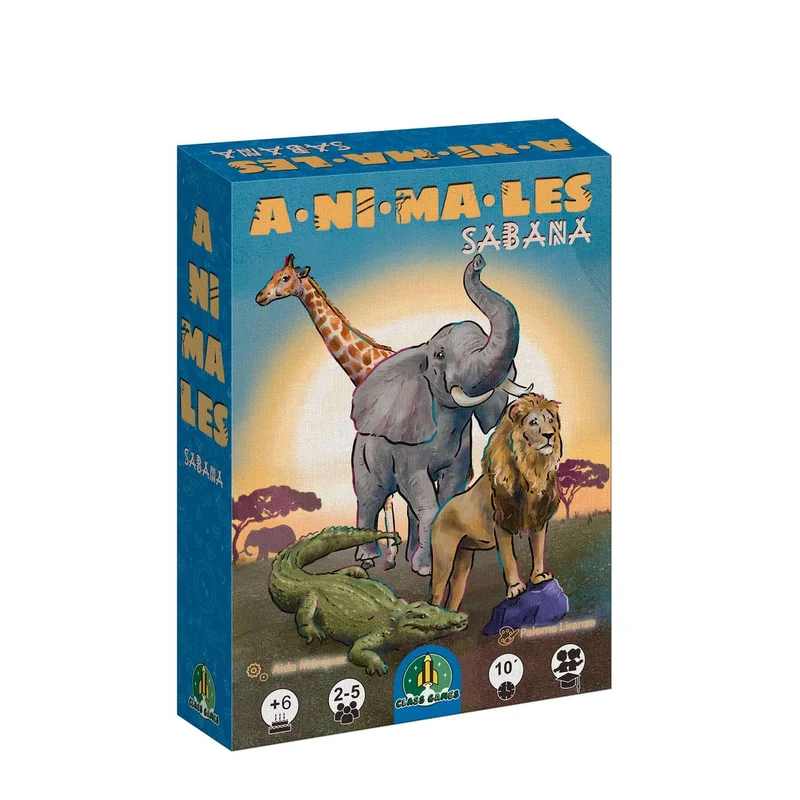 Animales (A ni ma les) Sabana - Juego de mesa - FALOMIR - 2-5 jugadores - 6+ años - 10-15 min