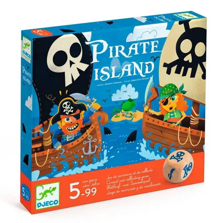 Pirate Island - Juego de mesa - Djeco - 2-4 jugadores - 5+ años - 15 min