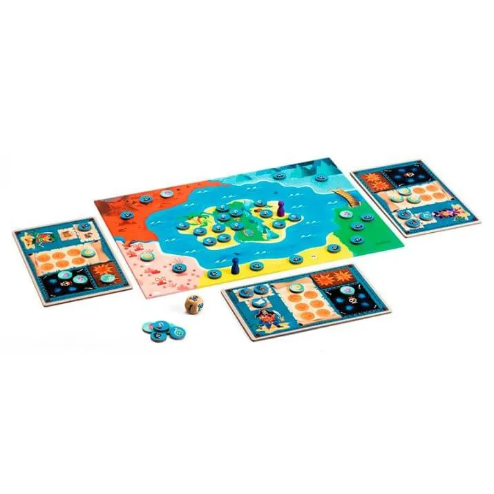 Pirate Island - Juego de mesa - Djeco - 2-4 jugadores - 5+ años - 15 min