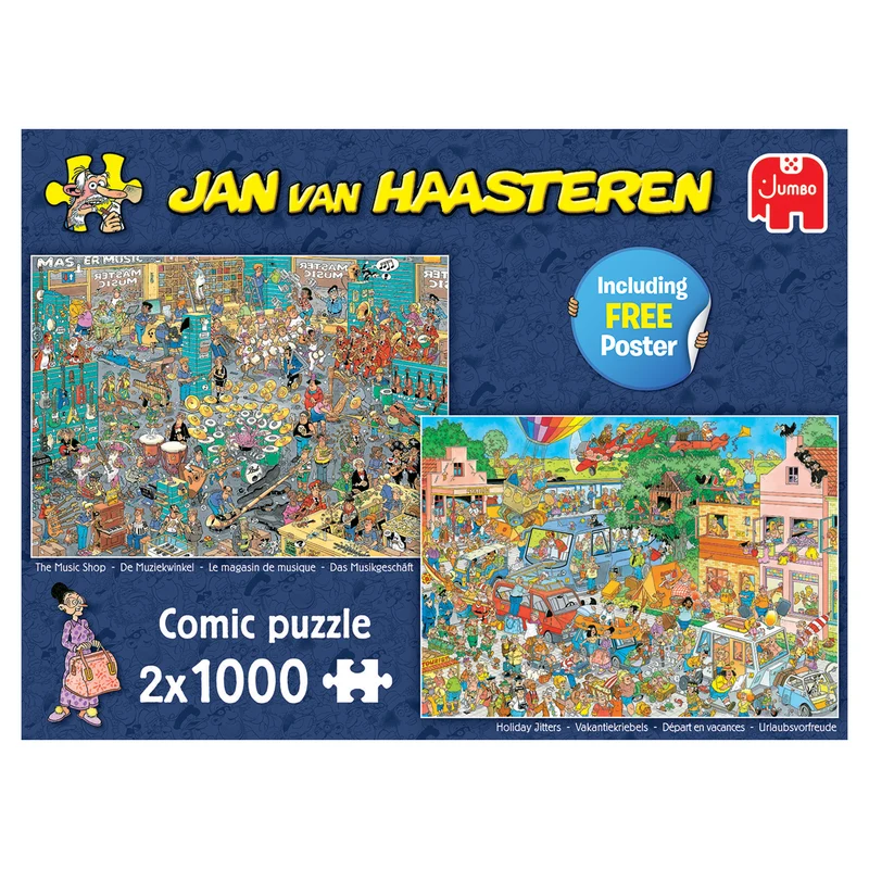 Jan van Haasteren - The Music Shop & Holiday Jitters (2x 1000 pieces)