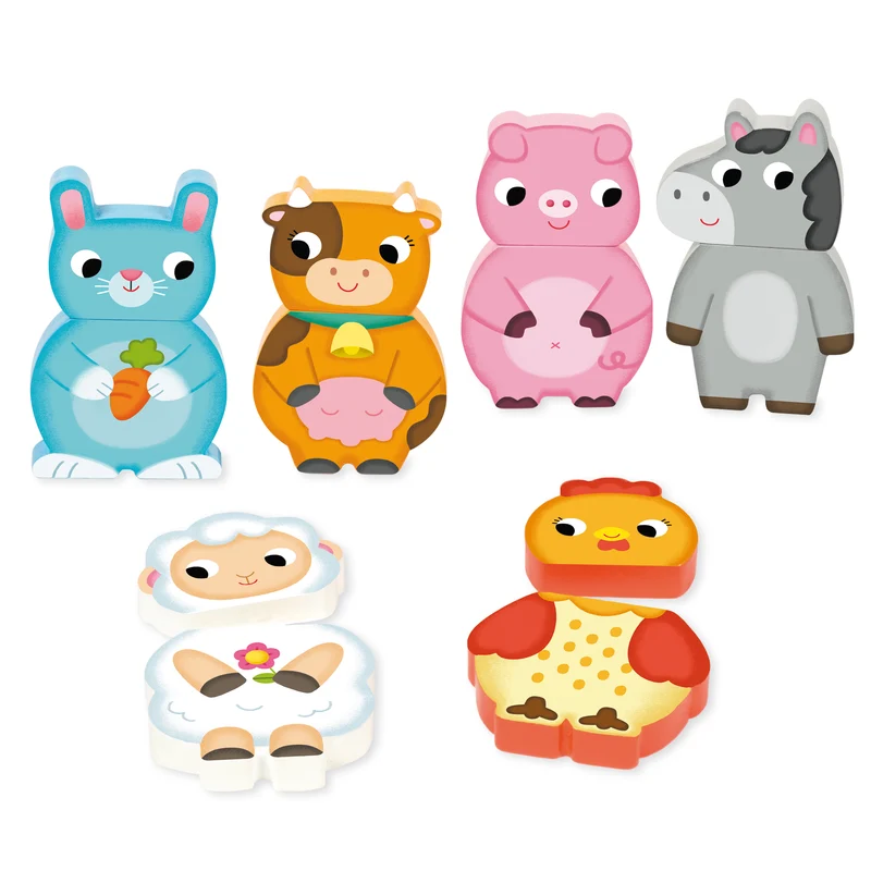 Goula - Magnetic Interchangeable Farm Puzzle