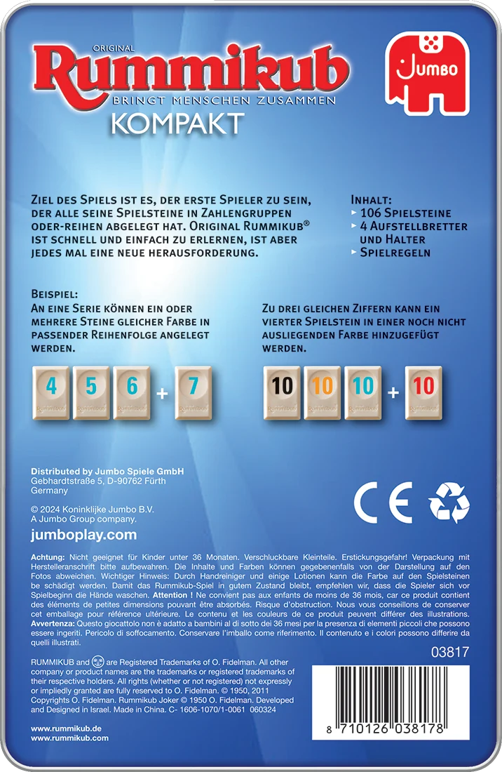 Original Rummikub Kompakt in Metalldose
