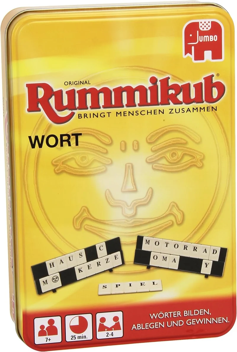 Original Rummikub Wort Kompakt in Metalldose