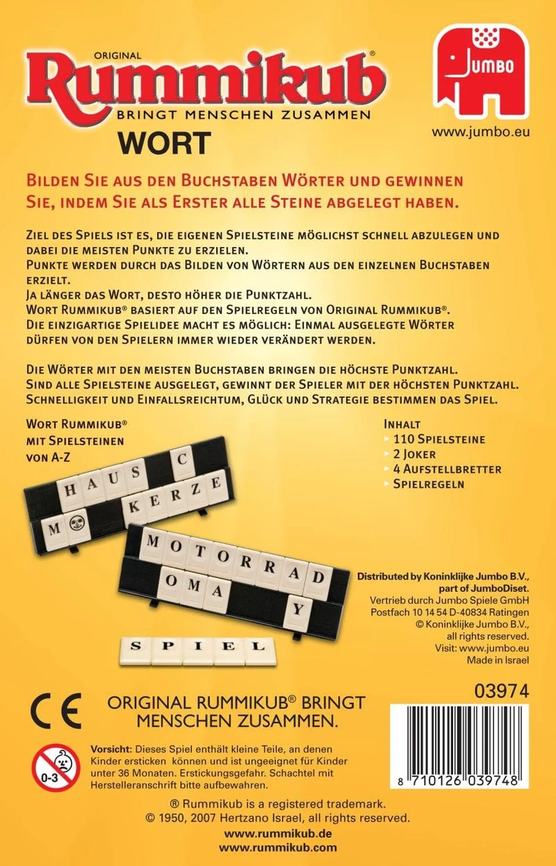 Original Rummikub Wort Kompakt in Metalldose